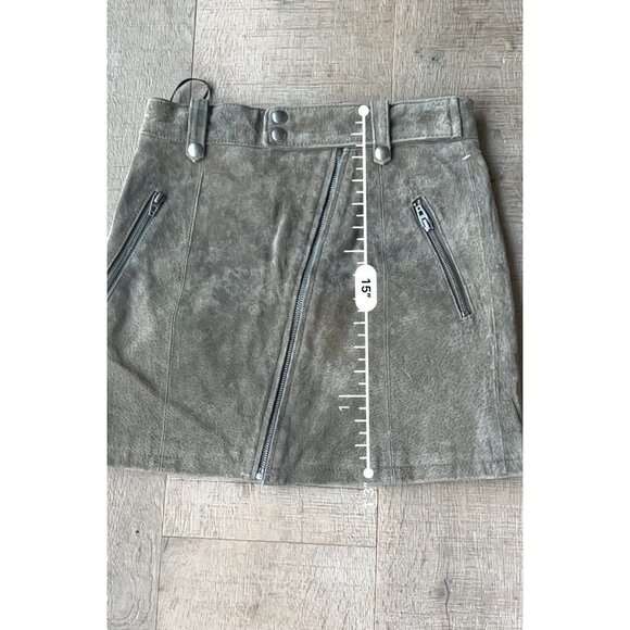 BLANKNYC BARE IT ALL khaki suede SKIRT SIZE 26 - Picture 8 of 8